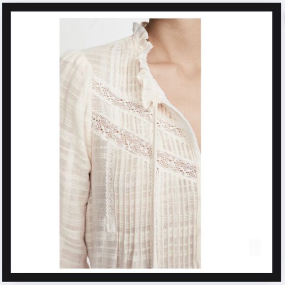 Veronica Beard Jamie High-Neck Cotton Long-Sleeve Blouse - Picture 3 of 8